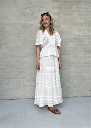 Evienne s voile top Hvid Neo Noir 
